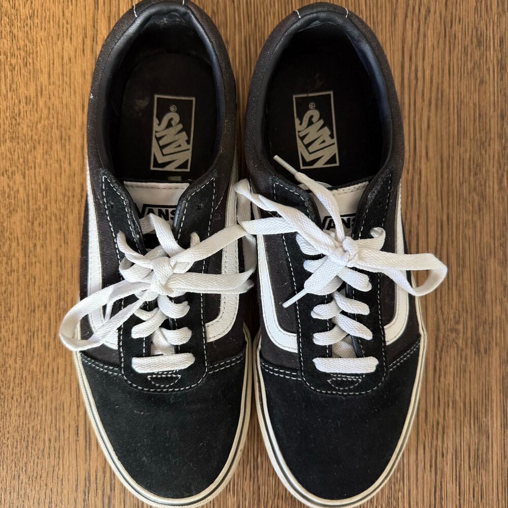 Vans Old Skool Black/White Lace-Up Low Top Sneakers Men's US 10